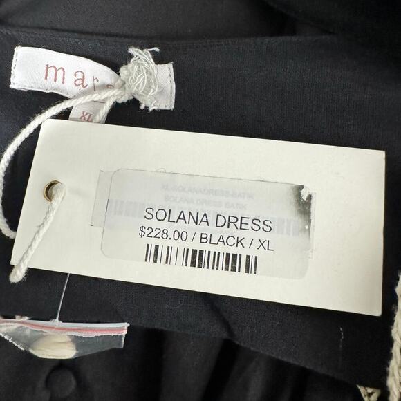 Marea Solana Mini Dress in Black Seashell Cotton Size XL - Picture 12 of 13